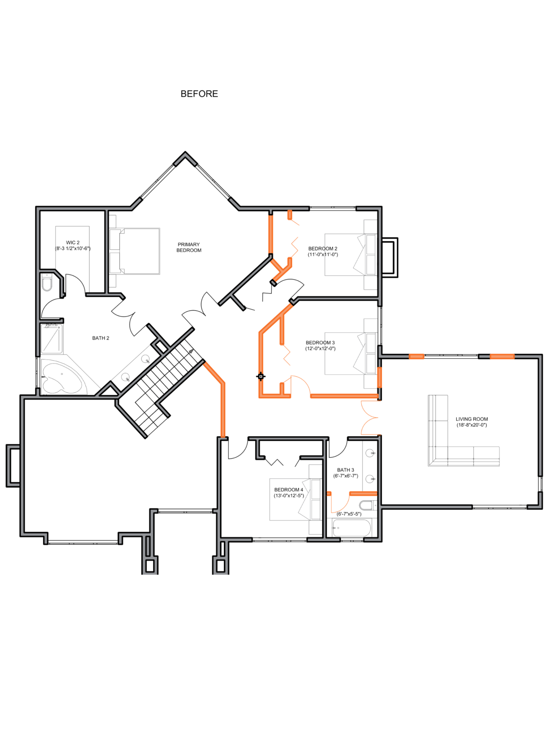 Floor plan before