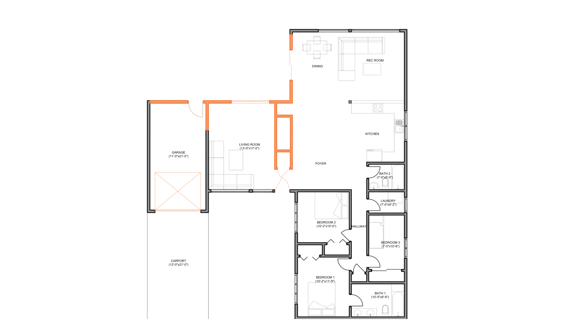 Floor plan before
